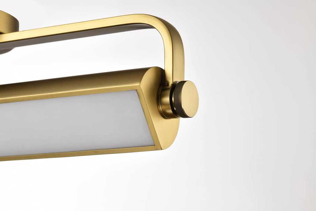 Vanity Nuvo 62-2357 Auden - 24 Inch LED Vanity - 3 CCT Selectable - Vintage Brass Finish - Acrylic Lens Nuvo