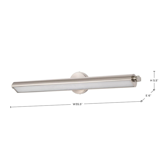 Vanity Nuvo 62-2361 Auden - 36 Inch LED Vanity - 3 CCT Selectable - Brushed Nickel Finish - Acrylic Lens Nuvo