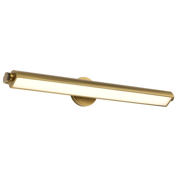 Vanity Nuvo 62-2362 Auden - 36 Inch LED Vanity - 3 CCT Selectable - Vintage Brass Finish - Acrylic Lens Nuvo