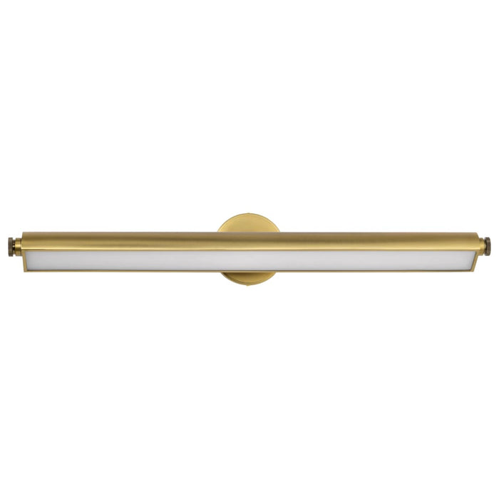 Vanity Nuvo 62-2362 Auden - 36 Inch LED Vanity - 3 CCT Selectable - Vintage Brass Finish - Acrylic Lens Nuvo