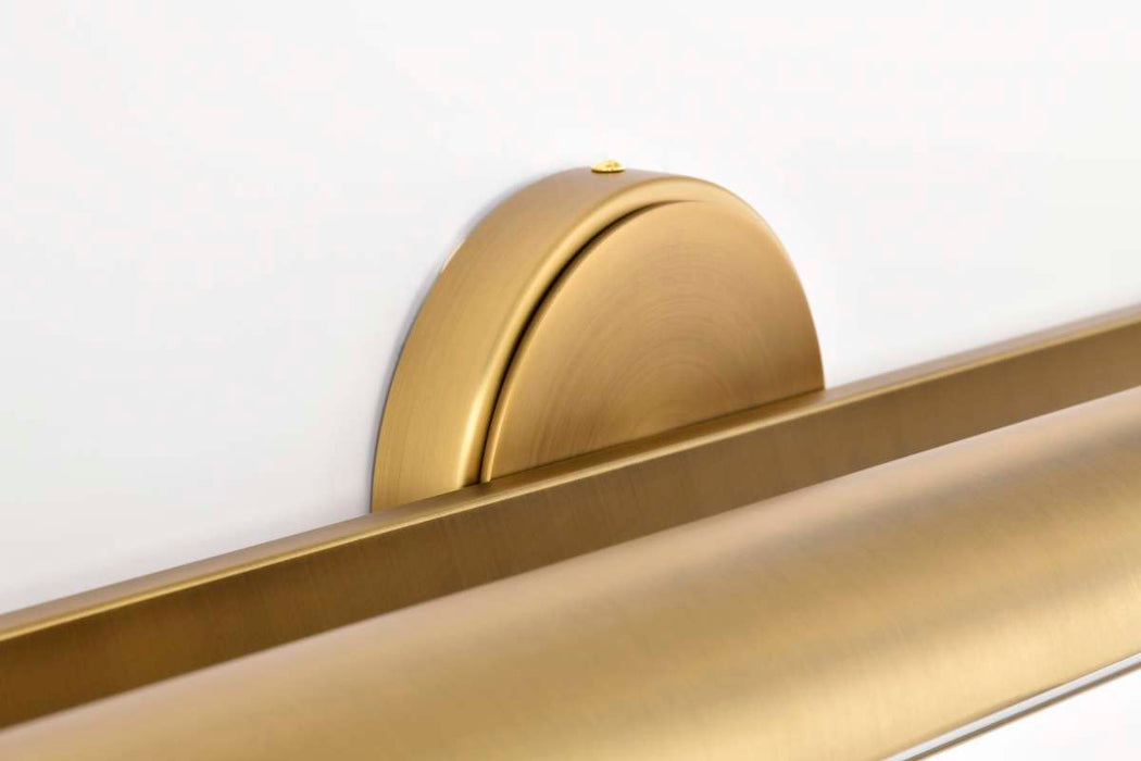 Vanity Nuvo 62-2362 Auden - 36 Inch LED Vanity - 3 CCT Selectable - Vintage Brass Finish - Acrylic Lens Nuvo