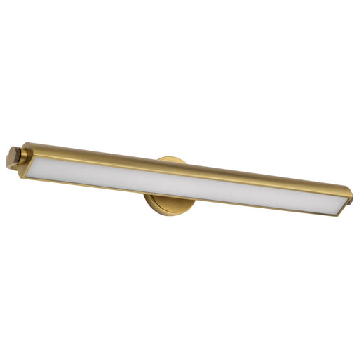 Vanity Nuvo 62-2362 Auden - 36 Inch LED Vanity - 3 CCT Selectable - Vintage Brass Finish - Acrylic Lens Nuvo