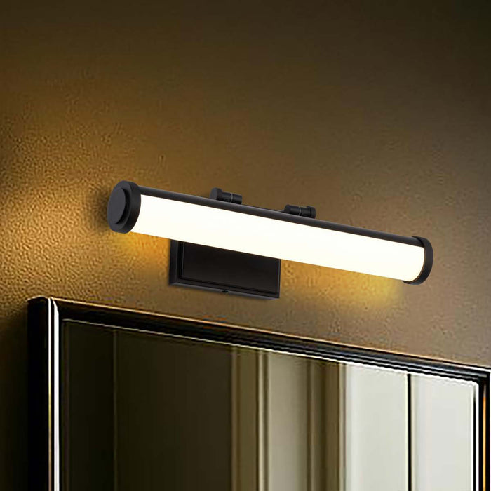 Vanity Nuvo 62-2365 Cora - 18 Inch LED Vanity - 3 CCT Selectable - Black Finish - Acrylic Lens Nuvo
