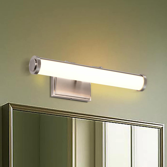 Vanity Nuvo 62-2366 Cora - 18 Inch LED Vanity - 3 CCT Selectable - Brushed Nickel Finish - Acrylic Lens Nuvo