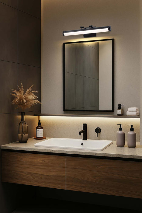 Vanity Nuvo 62-2370 Cora - 24 Inch LED Vanity - 3 CCT Selectable - Black Finish - Acrylic Lens Nuvo