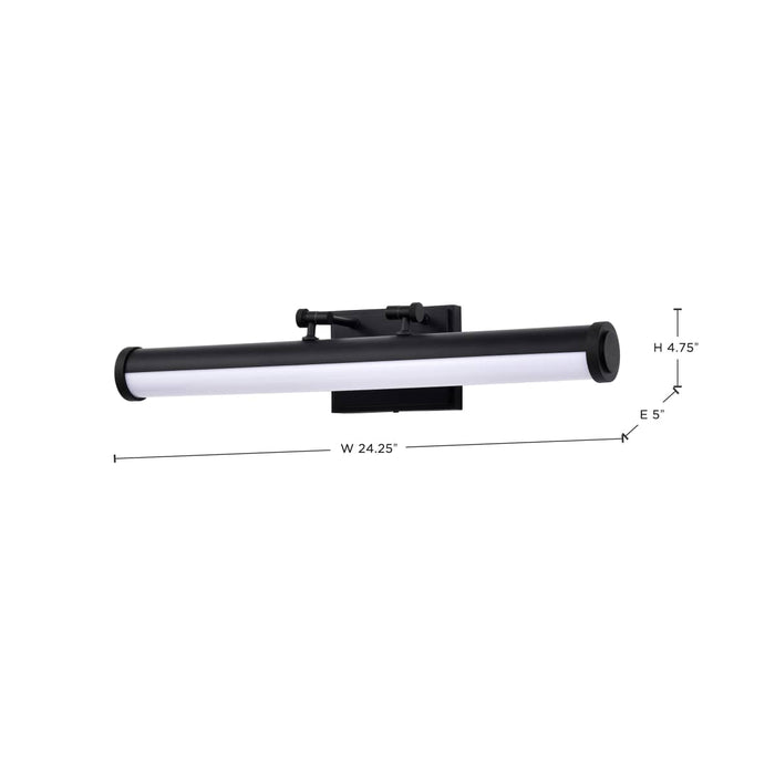 Vanity Nuvo 62-2370 Cora - 24 Inch LED Vanity - 3 CCT Selectable - Black Finish - Acrylic Lens Nuvo