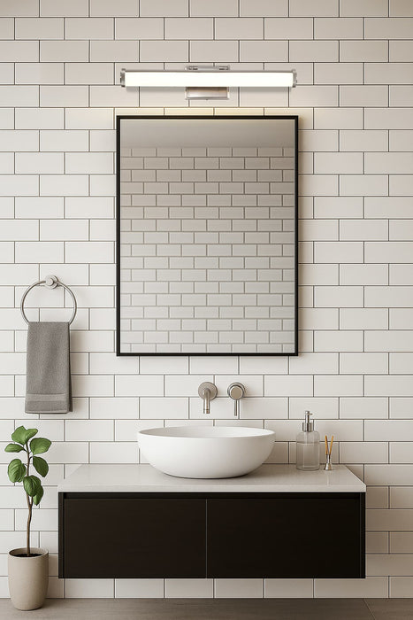 Vanity Nuvo 62-2371 Cora - 24 Inch LED Vanity - 3 CCT Selectable - Brushed Nickel - Acrylic Lens Nuvo