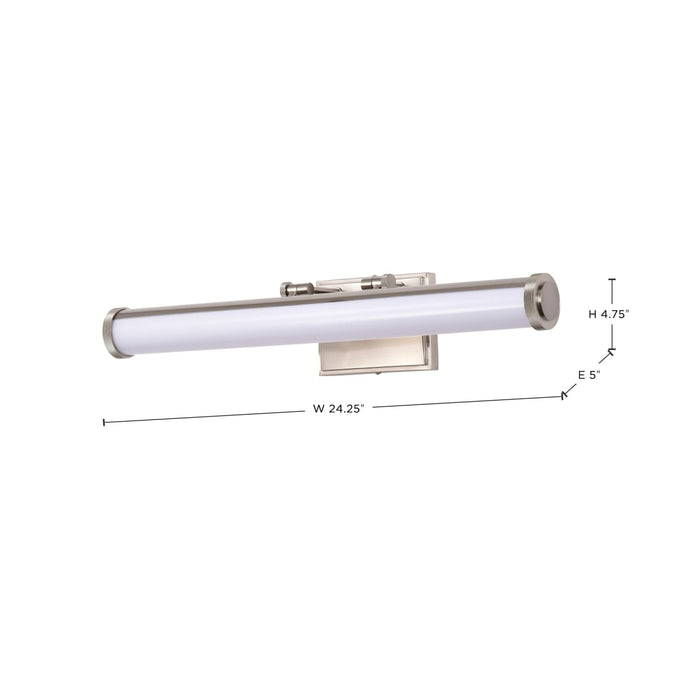 Vanity Nuvo 62-2371 Cora - 24 Inch LED Vanity - 3 CCT Selectable - Brushed Nickel - Acrylic Lens Nuvo