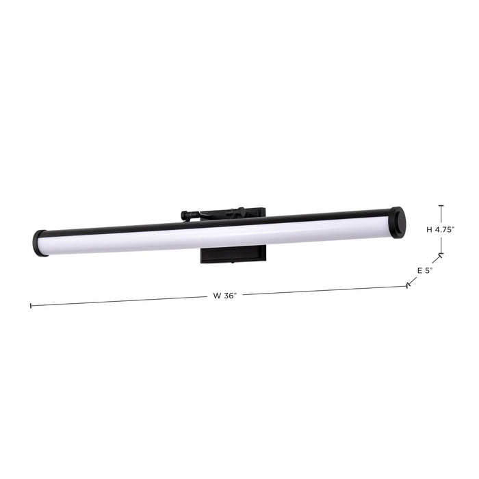 Vanity Nuvo 62-2375 Cora - 36 Inch LED Vanity - 3 CCT Selectable - Black Finish - Acrylic Lens Nuvo