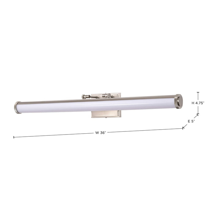 Vanity Nuvo 62-2376 Cora - 36 Inch LED Vanity - 3 CCT Selectable - Brushed Nickel Finish - Acrylic Lens Nuvo