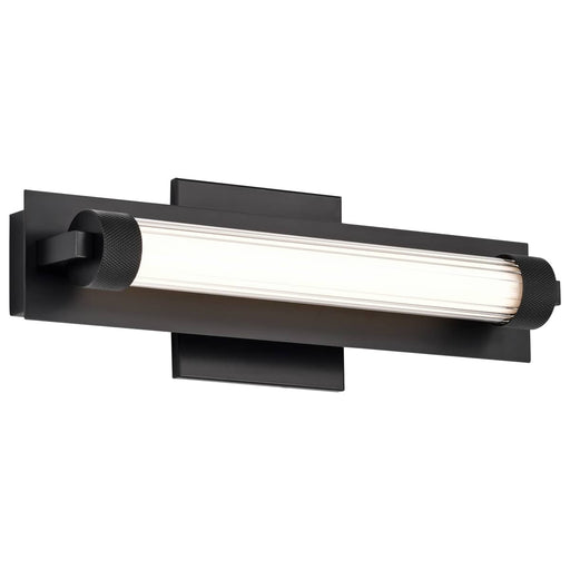 Vanity Nuvo 62-2380 Larissa - 14 Inch LED Vanity - 3000K CCT - Black Finish - Opaque Glass Nuvo