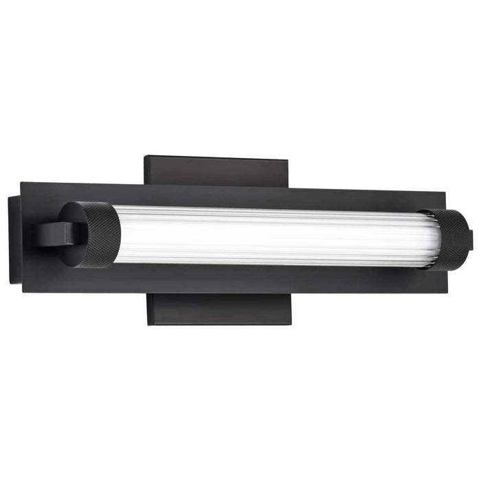 Vanity Nuvo 62-2380 Larissa - 14 Inch LED Vanity - 3000K CCT - Black Finish - Opaque Glass Nuvo
