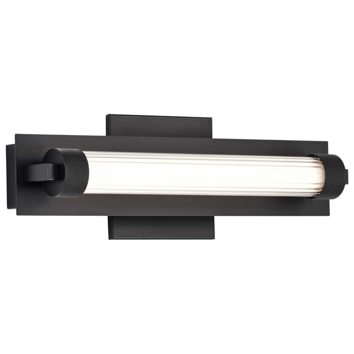 Vanity Nuvo 62-2380 Larissa - 14 Inch LED Vanity - 3000K CCT - Black Finish - Opaque Glass Nuvo