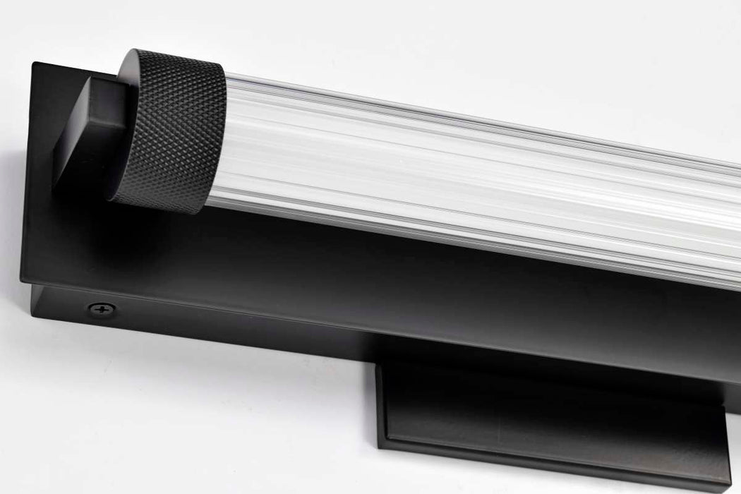 Vanity Nuvo 62-2380 Larissa - 14 Inch LED Vanity - 3000K CCT - Black Finish - Opaque Glass Nuvo
