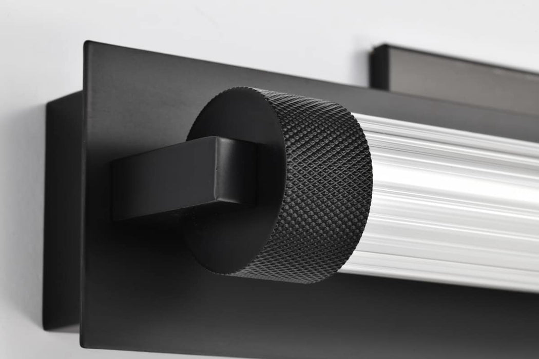 Vanity Nuvo 62-2380 Larissa - 14 Inch LED Vanity - 3000K CCT - Black Finish - Opaque Glass Nuvo
