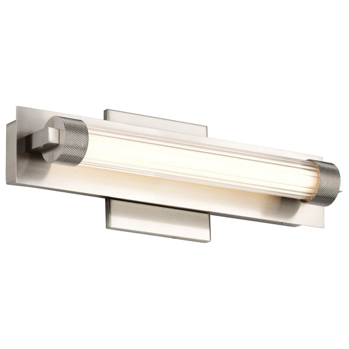 Vanity Nuvo 62-2381 Larissa - 14 Inch LED Vanity - 3000K CCT - Brushed Nickel Finish - Opaque Glass Nuvo