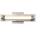 Vanity Nuvo 62-2381 Larissa - 14 Inch LED Vanity - 3000K CCT - Brushed Nickel Finish - Opaque Glass Nuvo