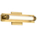 Vanity Nuvo 62-2382 Larissa - 14 Inch LED Vanity - 3000K CCT - Vintage Brass Finish - Opaque Glass Nuvo