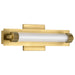 Vanity Nuvo 62-2382 Larissa - 14 Inch LED Vanity - 3000K CCT - Vintage Brass Finish - Opaque Glass Nuvo