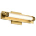 Vanity Nuvo 62-2382 Larissa - 14 Inch LED Vanity - 3000K CCT - Vintage Brass Finish - Opaque Glass Nuvo