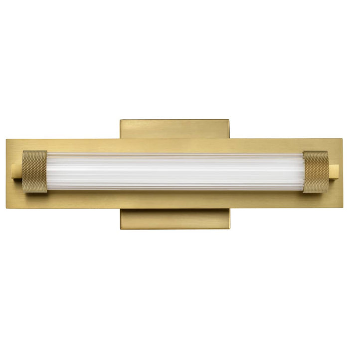 Vanity Nuvo 62-2382 Larissa - 14 Inch LED Vanity - 3000K CCT - Vintage Brass Finish - Opaque Glass Nuvo