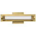Vanity Nuvo 62-2382 Larissa - 14 Inch LED Vanity - 3000K CCT - Vintage Brass Finish - Opaque Glass Nuvo