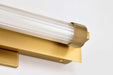 Vanity Nuvo 62-2382 Larissa - 14 Inch LED Vanity - 3000K CCT - Vintage Brass Finish - Opaque Glass Nuvo