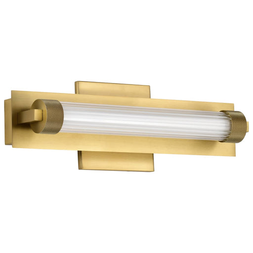 Vanity Nuvo 62-2382 Larissa - 14 Inch LED Vanity - 3000K CCT - Vintage Brass Finish - Opaque Glass Nuvo