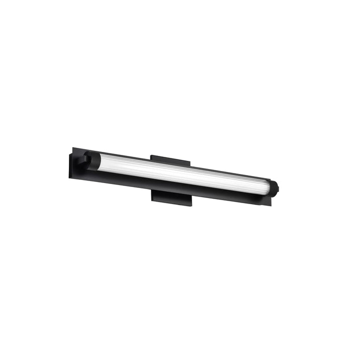 Vanity Nuvo 62-2385 Larissa - 24 Inch LED Vanity - 3000K CCT - Black Finish - Opaque Glass Nuvo