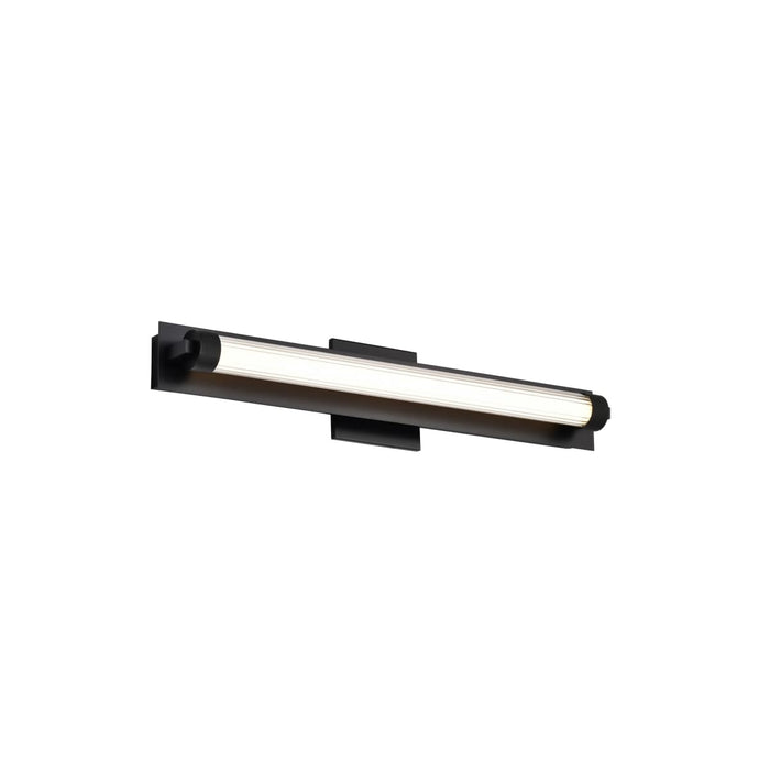 Vanity Nuvo 62-2385 Larissa - 24 Inch LED Vanity - 3000K CCT - Black Finish - Opaque Glass Nuvo
