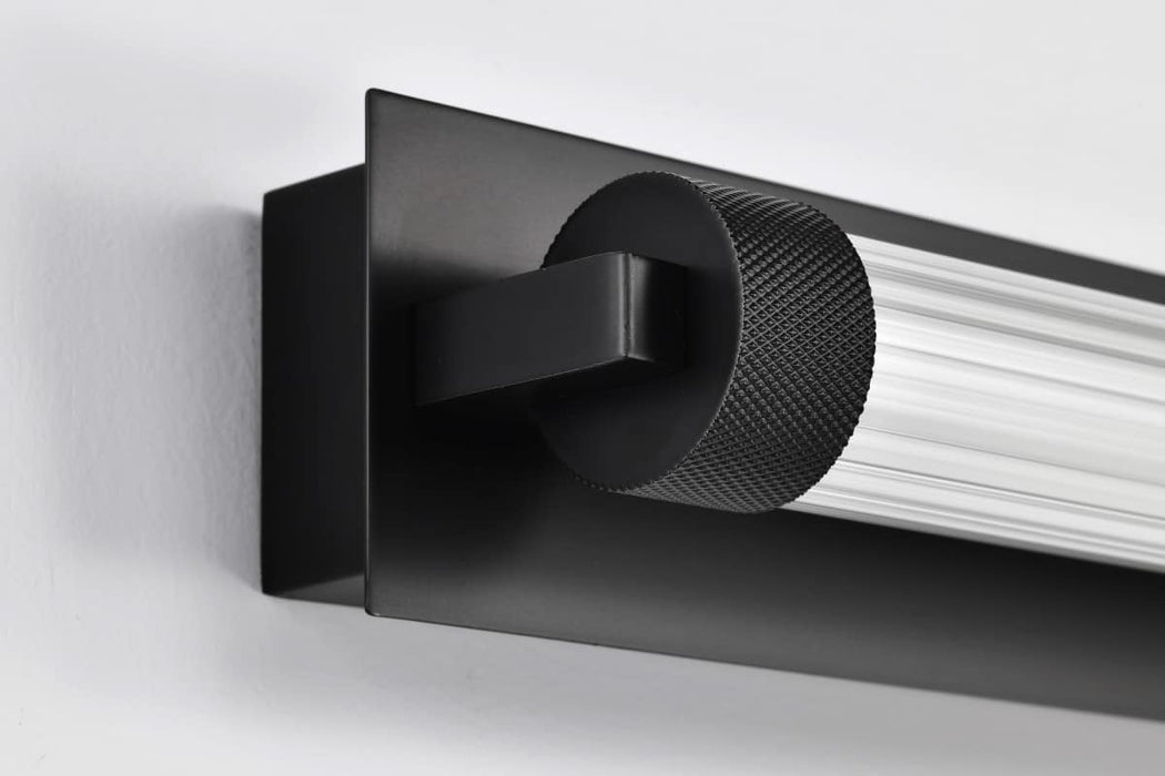 Vanity Nuvo 62-2385 Larissa - 24 Inch LED Vanity - 3000K CCT - Black Finish - Opaque Glass Nuvo