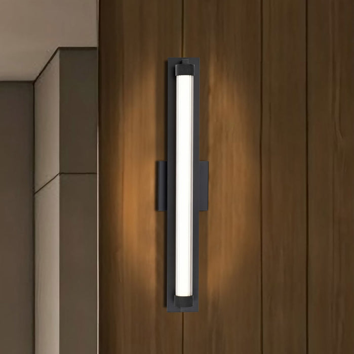 Vanity Nuvo 62-2385 Larissa - 24 Inch LED Vanity - 3000K CCT - Black Finish - Opaque Glass Nuvo