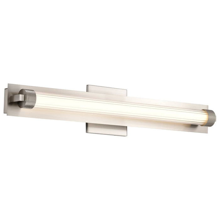Vanity Nuvo 62-2386 Larissa - 24 Inch LED Vanity - 3000K CCT - Brushed Nickel Finish - Opaque Glass Nuvo