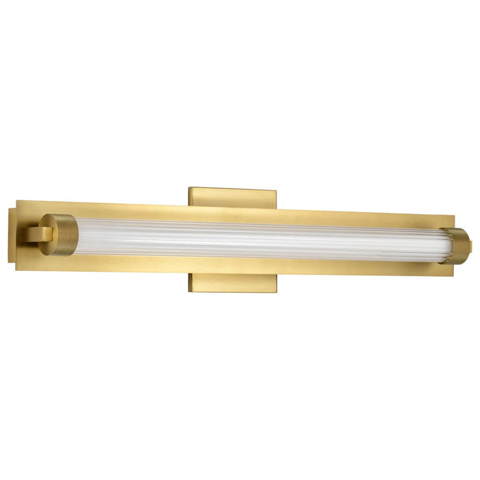 Vanity Nuvo 62-2387 Larissa - 24 Inch LED Vanity - 3000K CCT - Vintage Brass Finish - Opaque Glass Nuvo
