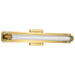 Vanity Nuvo 62-2387 Larissa - 24 Inch LED Vanity - 3000K CCT - Vintage Brass Finish - Opaque Glass Nuvo