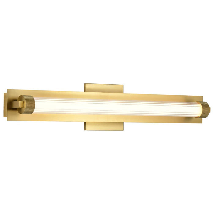 Vanity Nuvo 62-2387 Larissa - 24 Inch LED Vanity - 3000K CCT - Vintage Brass Finish - Opaque Glass Nuvo