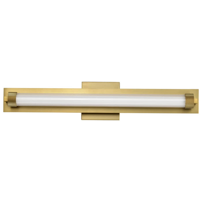 Vanity Nuvo 62-2387 Larissa - 24 Inch LED Vanity - 3000K CCT - Vintage Brass Finish - Opaque Glass Nuvo