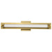 Vanity Nuvo 62-2387 Larissa - 24 Inch LED Vanity - 3000K CCT - Vintage Brass Finish - Opaque Glass Nuvo
