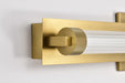 Vanity Nuvo 62-2387 Larissa - 24 Inch LED Vanity - 3000K CCT - Vintage Brass Finish - Opaque Glass Nuvo