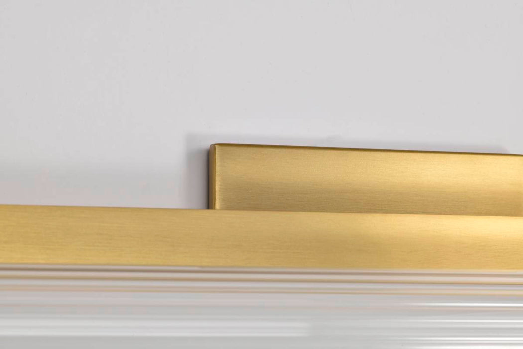 Vanity Nuvo 62-2387 Larissa - 24 Inch LED Vanity - 3000K CCT - Vintage Brass Finish - Opaque Glass Nuvo