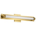 Vanity Nuvo 62-2387 Larissa - 24 Inch LED Vanity - 3000K CCT - Vintage Brass Finish - Opaque Glass Nuvo