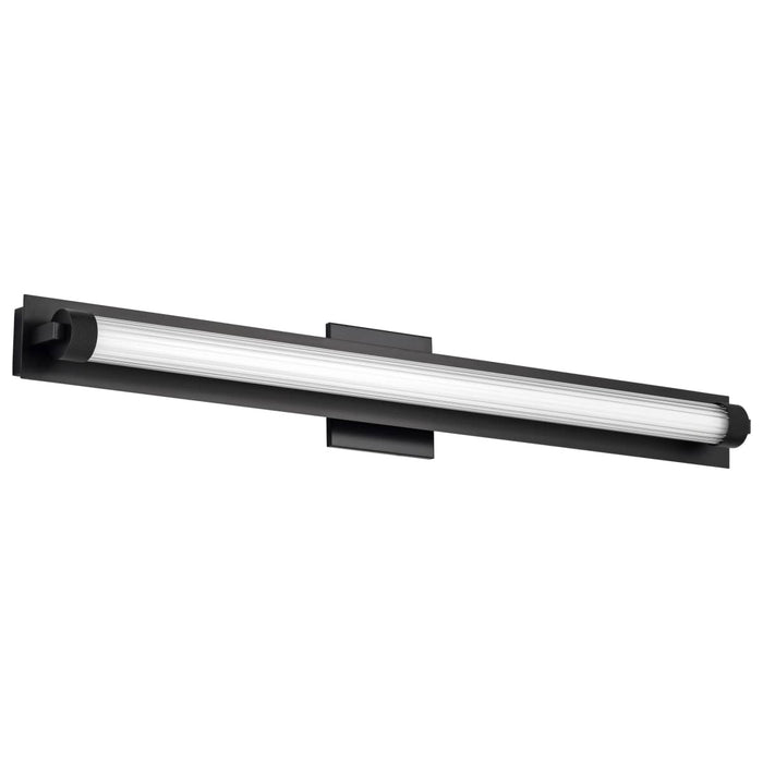 Vanity Nuvo 62-2390 Larissa - 32 Inch LED Vanity - 3000K CCT - Black Finish - Opaque Glass Nuvo
