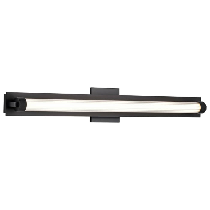 Vanity Nuvo 62-2390 Larissa - 32 Inch LED Vanity - 3000K CCT - Black Finish - Opaque Glass Nuvo