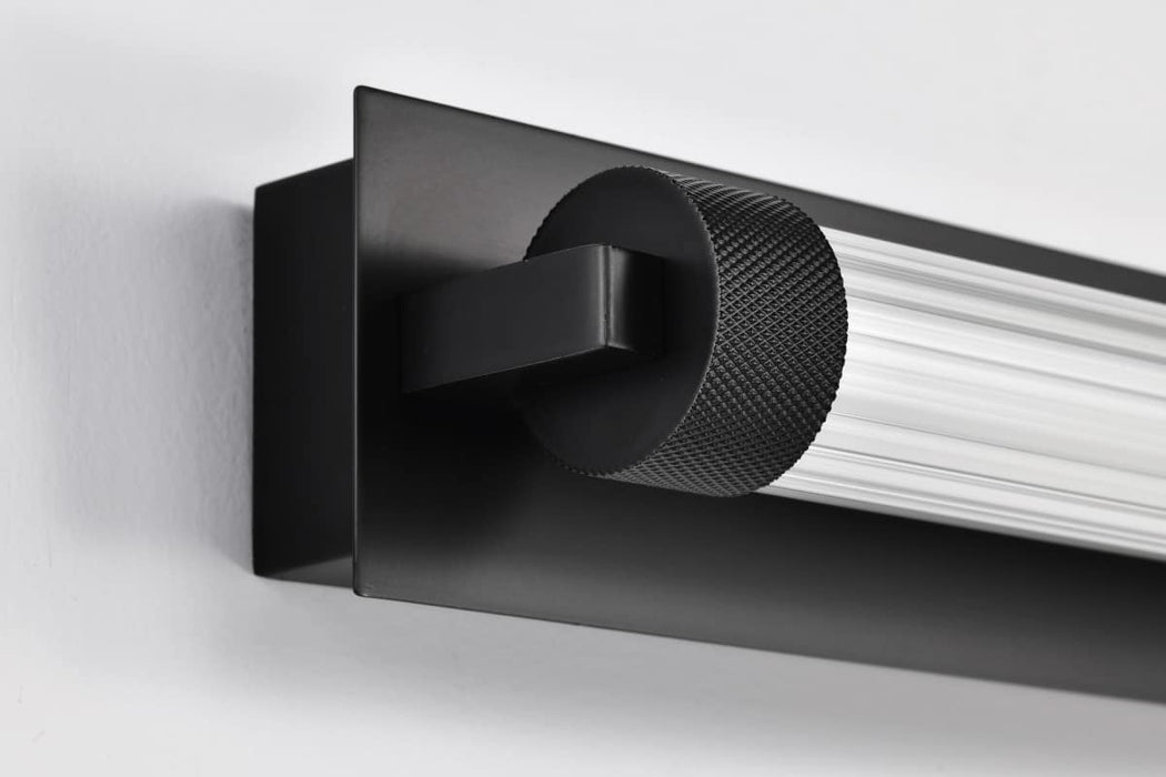 Vanity Nuvo 62-2390 Larissa - 32 Inch LED Vanity - 3000K CCT - Black Finish - Opaque Glass Nuvo