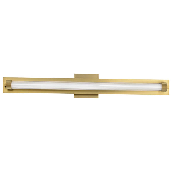 Vanity Nuvo 62-2392 Larissa - 32 Inch LED Vanity - 3000K CCT - Vintage Brass Finish - Opaque Glass Nuvo