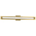 Vanity Nuvo 62-2392 Larissa - 32 Inch LED Vanity - 3000K CCT - Vintage Brass Finish - Opaque Glass Nuvo