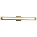 Vanity Nuvo 62-2392 Larissa - 32 Inch LED Vanity - 3000K CCT - Vintage Brass Finish - Opaque Glass Nuvo