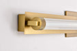 Vanity Nuvo 62-2392 Larissa - 32 Inch LED Vanity - 3000K CCT - Vintage Brass Finish - Opaque Glass Nuvo