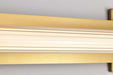 Vanity Nuvo 62-2392 Larissa - 32 Inch LED Vanity - 3000K CCT - Vintage Brass Finish - Opaque Glass Nuvo
