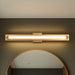 Vanity Nuvo 62-2392 Larissa - 32 Inch LED Vanity - 3000K CCT - Vintage Brass Finish - Opaque Glass Nuvo